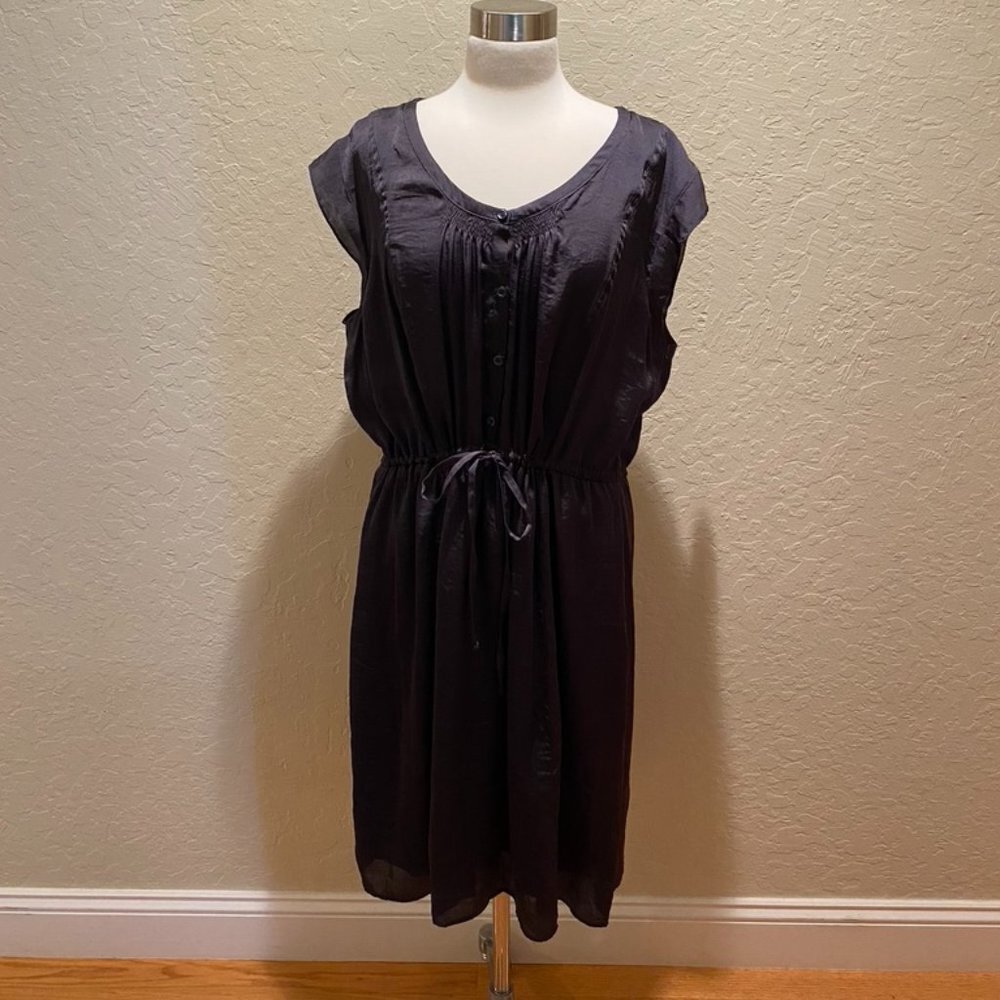 Navy short sleeve draw string dress - Size XL